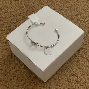 Silver bracelet - initial K